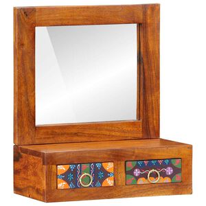 vidaXL Fali Szekr&eacute;ny fi&oacute;kkal Barna 40 x 20 x 50 cm T&ouml;m&ouml;r Ak&aacute;cfa
