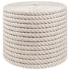 vidaXL Juta K&ouml;t&eacute;l 12 mm Feh&eacute;r 100% Tossa kender