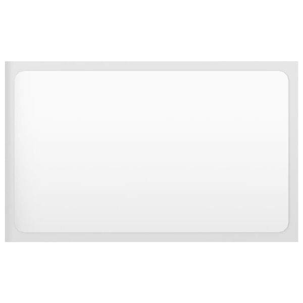 vidaXL magasf&eacute;nyű feh&eacute;r forg&aacute;cslap f&uuml;rdőszobai t&uuml;k&ouml;r 60 x 1,5 x 37 cm