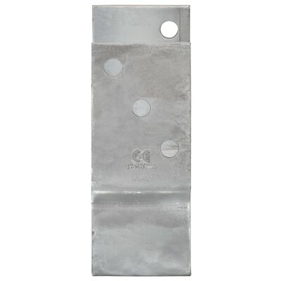 vidaXL 6 db ezüstszínű horganyzott acél kerítéshorgony 7 x 6 x 15 cm