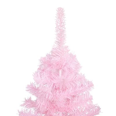 vidaXL rózsaszín PVC megvilágított műkarácsonyfa gömb szettel 150 cm