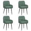 vidaXL &Eacute;tkező Sz&eacute;kek 4 pcs B&aacute;rsony Tengeri Z&ouml;ld 59 x 59,5 x 90 cm