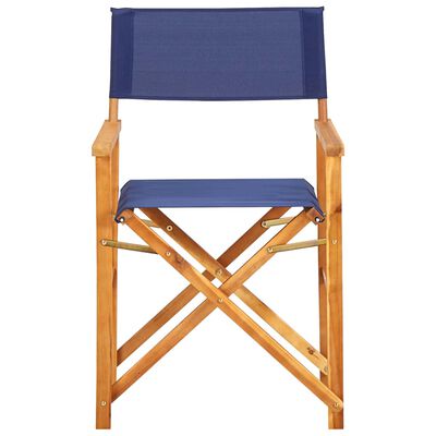 vidaXL kék tömör akácfa rendezői szék