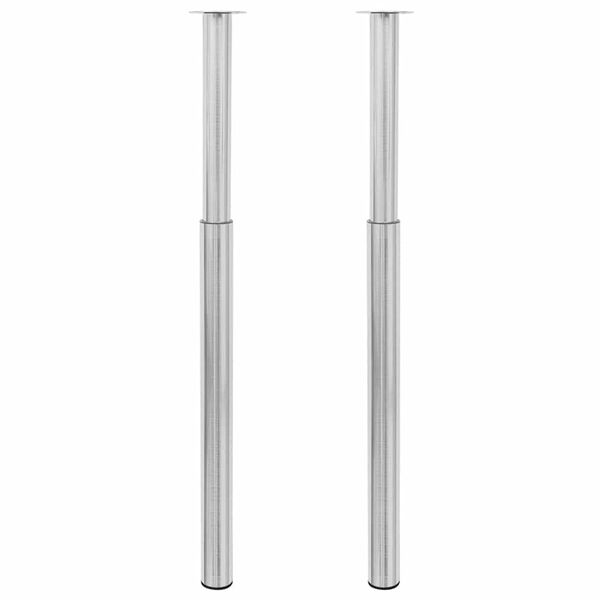 2 teleszk&oacute;pos asztall&aacute;b 710 mm - 1100 mm rozsdamentes ac&eacute;l
