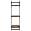 vidaXL 2 db 3 szintes f&uuml;st&ouml;s t&ouml;lgy sz&iacute;nű fali polc r&uacute;ddal 30x25x100 cm