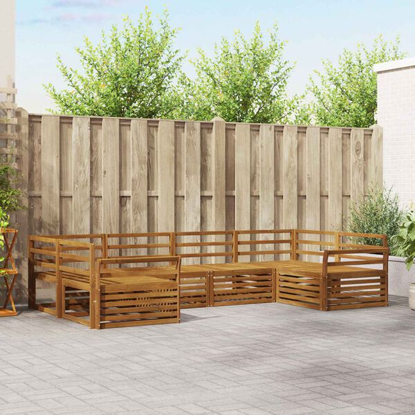 vidaXL &Uuml;lőgarnit&uacute;r&aacute;k 6 pcs Term&eacute;szetes T&ouml;m&ouml;r Ak&aacute;cfa