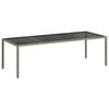 vidaXL sz&uuml;rke edzett &uuml;veg &eacute;s polyrattan kerti asztal 250 x 100 x 75 cm