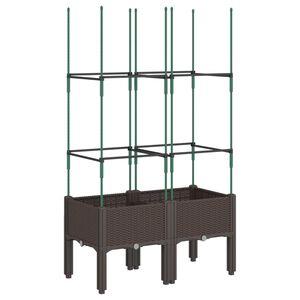 vidaXL barna polipropil&eacute;n r&aacute;csos kerti &uuml;ltetől&aacute;da 80 x 40 x 142,5 cm