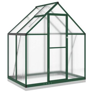 vidaXL z&ouml;ld alum&iacute;nium melegh&aacute;z alapv&aacute;zzal 169 x 114 x 202 cm
