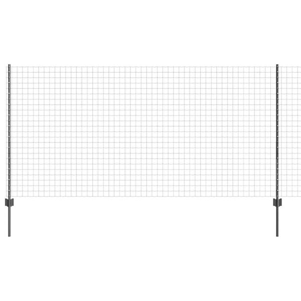 vidaXL Kerítés és Oszlop Szürke 1,2 x 10 m Acél