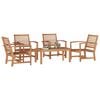 vidaXL Kerti Kanap&eacute; Szett 5 pcs Term&eacute;szetes T&ouml;m&ouml;r Teakfa