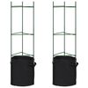 vidaXL 2 db ac&eacute;l &eacute;s PP paradicsom ketrec n&ouml;v&eacute;nyzs&aacute;kkal 116 cm