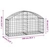 vidaXL íves horganyzott vas gabion kosár 100x30x40/60 cm
