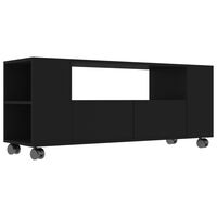 vidaXL fekete szerelt fa TV-szekrény 120x35x48 cm