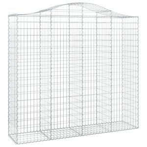vidaXL &iacute;ves horganyzott vas gabion kos&aacute;r 200x50x180/200 cm