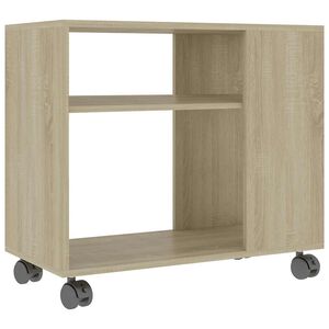 vidaXL sonoma t&ouml;lgy sz&iacute;nű szerelt fa kisasztal 70 x 35 x 60,5 cm