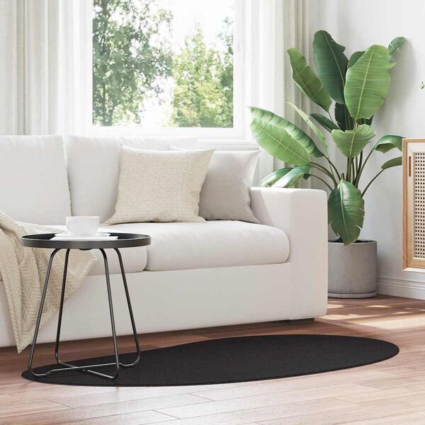 vidaXL Szőnyeg Fekete 80 x 150 cm Poliészter