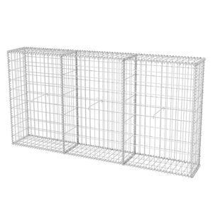 vidaXL horganyzott ac&eacute;l gabion kos&aacute;r 200 x 30 x 100 cm