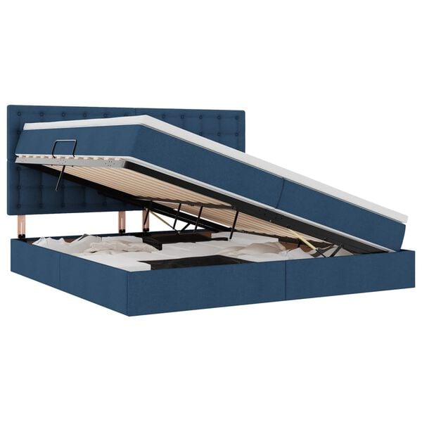 vidaXL &Aacute;gy t&aacute;rol&oacute;val &eacute;s matraccal K&eacute;k 200 x 200 cm Poli&eacute;szter