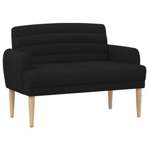 vidaXL Gombra tűz&ouml;tt loveseat Fekete 116 x 67 x 80 cm Sz&ouml;vet