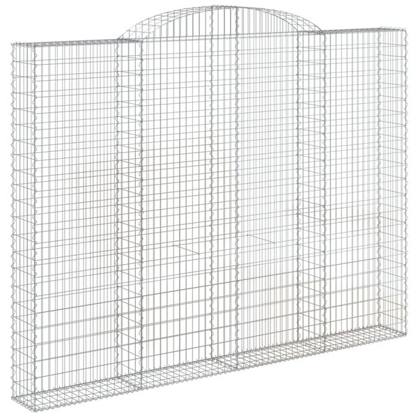 vidaXL 6 db &iacute;ves horganyzott vas gabion kos&aacute;r 300x30x220/240 cm