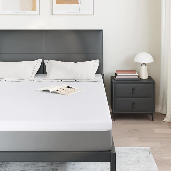 vidaXL Matrac topper Feh&eacute;r 140 x 190 cm Jacquard sz&ouml;vet