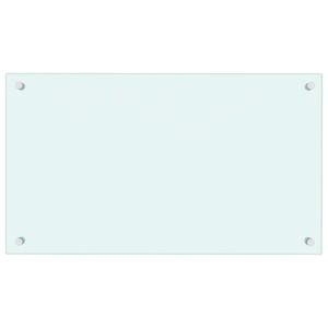 vidaXL fehér edzett üveg konyhai falburkoló 70 x 40 cm