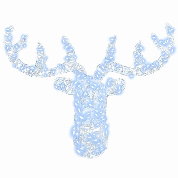 vidaXL Rénszarvas fej Hideg feher 68 x 36.5 x 62.5 cm Akril