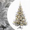 vidaXL Műkar&aacute;csonyfa g&ouml;mbbel 120 cm 150 LED Meleg feh&eacute;r PVC &eacute;s f&eacute;m