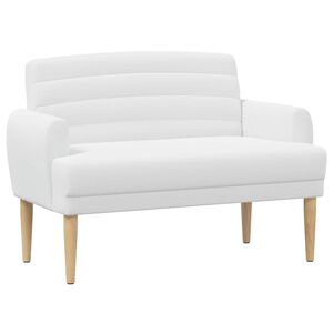 vidaXL Gombra tűz&ouml;tt loveseat Feh&eacute;r 116 x 67 x 80 cm Sz&ouml;vet