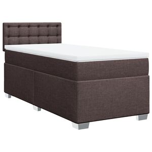 vidaXL s&ouml;t&eacute;tbarna sz&ouml;vet rug&oacute;s &aacute;gy matraccal 80 x 200 cm