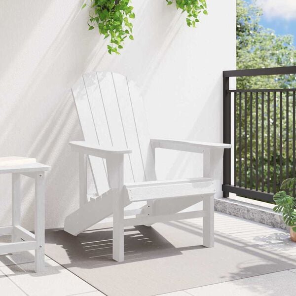 vidaXL Adirondack sz&eacute;k Feh&eacute;r 82 x 74 x 92 cm HDPE