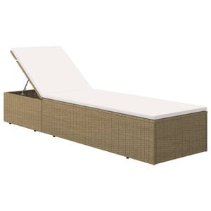 vidaXL barna &eacute;s kr&eacute;mfeh&eacute;r polyrattan napoz&oacute;&aacute;gy