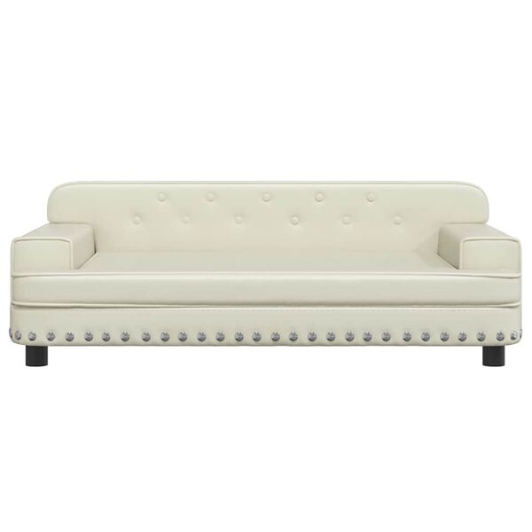 vidaXL krémszínű műbőr kutyaágy 90 x 53 x 30 cm