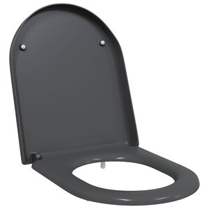 vidaXL WC &uuml;lőke Antracit 49 x 36 x 4 cm Duroplast