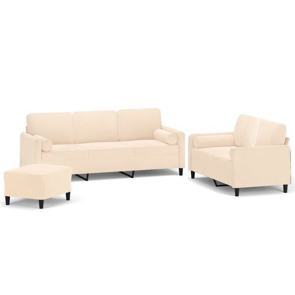 vidaXL 3 r&eacute;szes kr&eacute;msz&iacute;nű b&aacute;rsony &uuml;lőgarnit&uacute;ra d&iacute;szp&aacute;rn&aacute;kkal