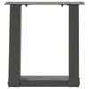 vidaXL 2 db antracitszürke, U alakú acél dohányzóasztal láb 30x(30-31) cm