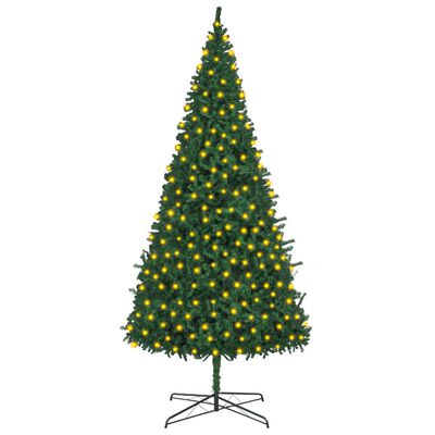 vidaXL zöld műkarácsonyfa LED-ekkel 400 cm