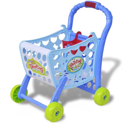 Gyerek 3 az 1-ben játék bevásárlókocsi kék