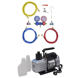 vidaXL v&aacute;kuumszivatty&uacute; l&eacute;gkondicion&aacute;l&oacute;hoz 50 L/perc 2-ir&aacute;ny&uacute; eloszt&oacute;m&eacute;rő szersz&aacute;mk&eacute;szlettel