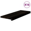vidaXL lépcsőfokok 16 db sötétbarna 70x25x2 cm tömör fa tölgyfa