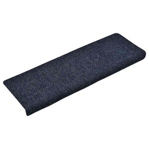 vidaXL 15 db &ouml;ntapad&oacute;s l&eacute;pcsőszőnyeg, k&eacute;k, t&eacute;glalap alak&uacute; sz&eacute;llel, 65 x 21 x 4 cm
