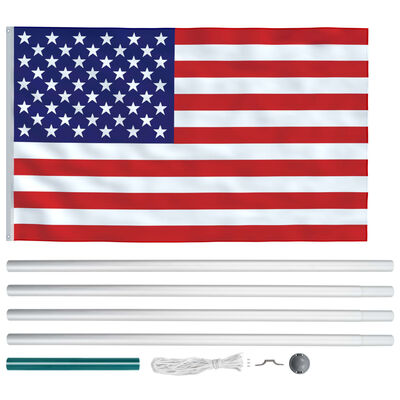 vidaXL amerikai zászló alumíniumrúddal 6,2 m