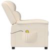vidaXL krémszínű bársony masszázsfotel