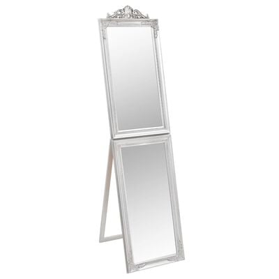 vidaXL ezüstszínű szabadon álló tükör 50x200 cm