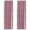vidaXL S&ouml;t&eacute;t&iacute;tő f&uuml;gg&ouml;ny&ouml;k 2 pcs S&ouml;t&eacute;t r&oacute;zsasz&iacute;n 140 x 260 cm B&aacute;rsony