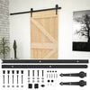 vidaXL Cs&uacute;sz&oacute; ajt&oacute; Term&eacute;szetes &eacute;s Fekete 80 x 210 cm T&ouml;m&ouml;r Fenyőfa