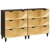 vidaXL T&aacute;lal&oacute;szekr&eacute;ny k&eacute;szlet 2 db 120 x 33 x 75 cm T&ouml;m&ouml;r Mang&oacute;f&aacute;t