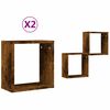 vidaXL 2 db f&uuml;st&ouml;s t&ouml;lgy sz&iacute;nű fali kockapolc 30 x 15 x 30 cm