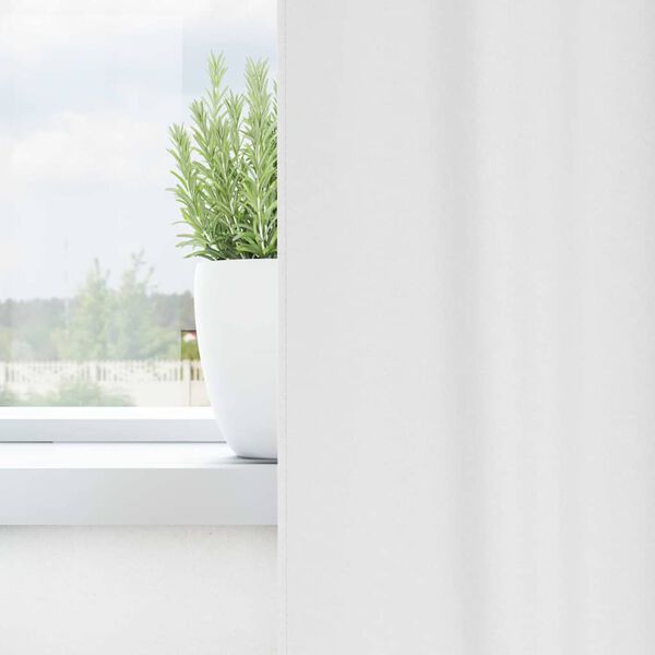 vidaXL Fekete F&uuml;gg&ouml;ny Gyűrűkkel 2 pcs Tiszta Feh&eacute;r 140 x 140 cm